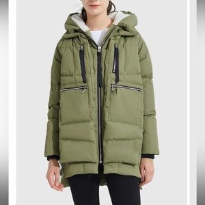 Orolay green down jacket